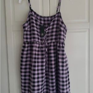 NWT Womens size Medium - Wild Fable Babydoll Gingham Dress